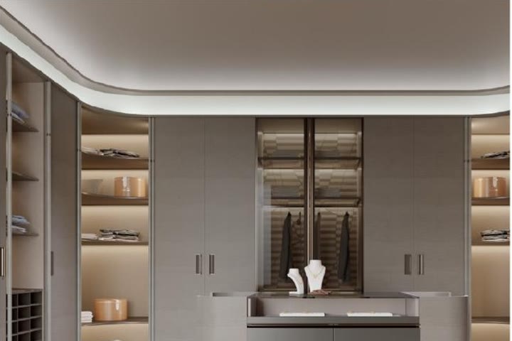 Customized kitchen and wardrobe display